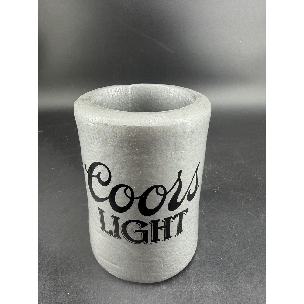 Vintage 1979 Coors Light Kool Kan Beverage Can Holder Coozie Silver black nice